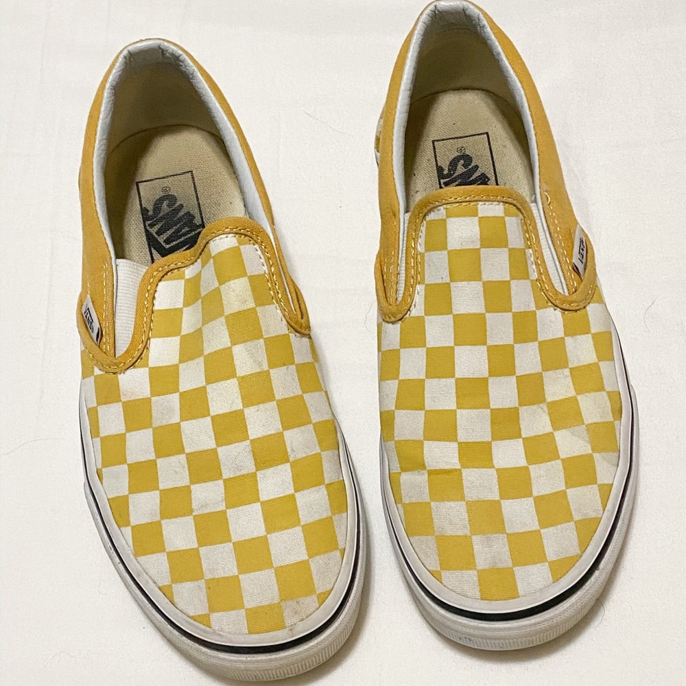 yellow checkered vans